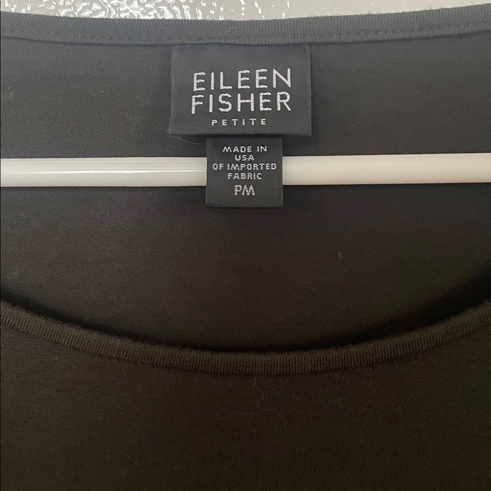 Eileen Fisher‎ Women’s Petite Medium Brown Long Sleeve Top Everyday Classic - Picture 2 of 6